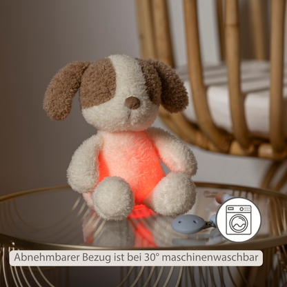 Nattou Mini-Kuscheltier Hund Nachtlicht Teddy Vanilla
