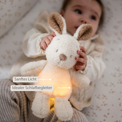 Nattou Mini-Kuscheltier Hase Nachtlicht Teddy Vanilla