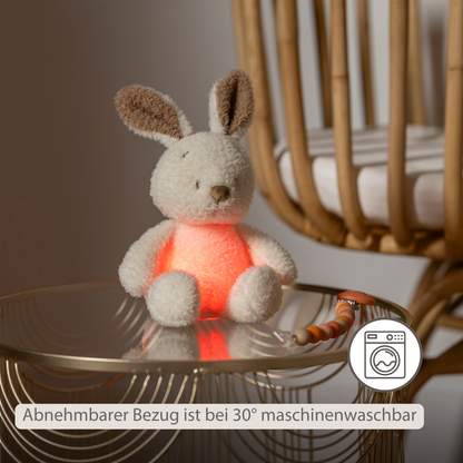 Nattou Mini-Kuscheltier Hase Nachtlicht Teddy Vanilla