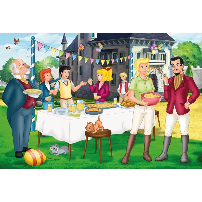 Bibi & Tina: Lila Puzzle-Box im Metallkoffer mit 4 Kinderpuzzles (2 x 100 und 2 x 150 Teile)