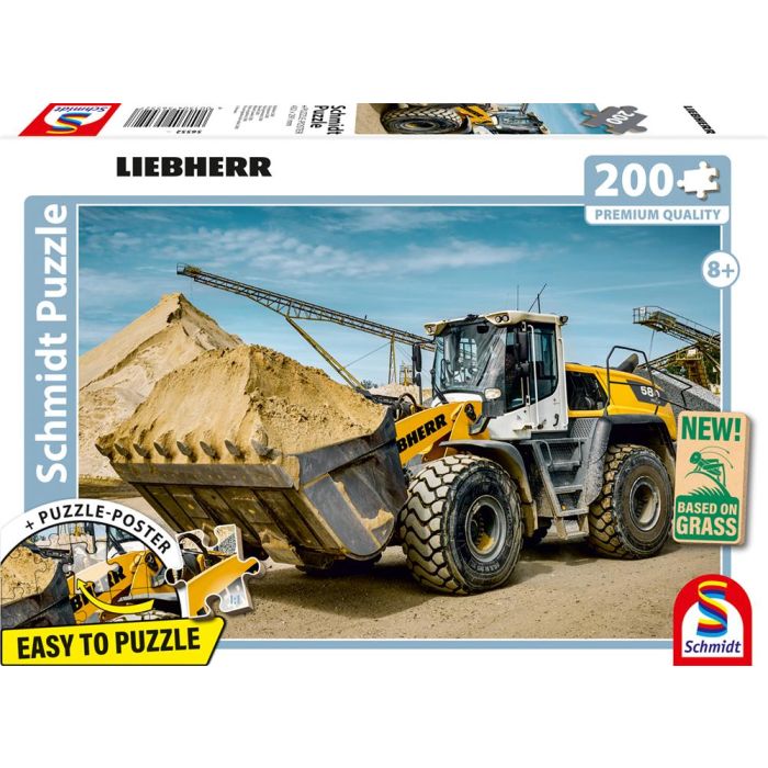LIEBHERR: Radlader L580, 200 Teile, Eco-Friendly, Gras Kinderpuzzle