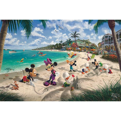 Thomas Kinkade Studios: Disney - Mickey and Minnie in Florida, 200 Teile, Eco-Friendly, Gras Puzzle