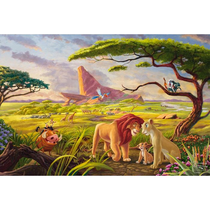 Thomas Kinkade Studios: Disney - The Lion King Remember Who You Are, 200 Teile, Eco-Friendly, Gras Puzzle