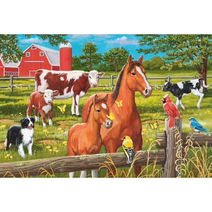 Tiere auf dem Bauernhof, 3 x 48 Teile, Grasfaser Kinderpuzzle