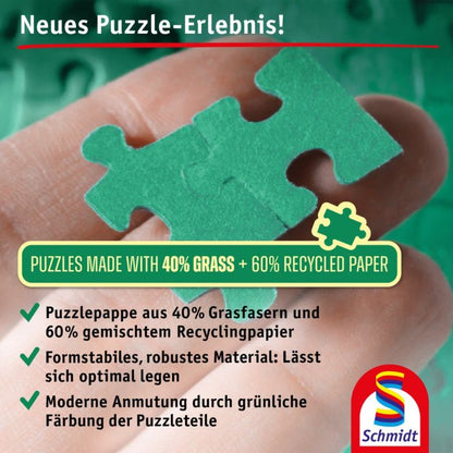 Tiere auf dem Bauernhof, 3 x 48 Teile, Grasfaser Kinderpuzzle