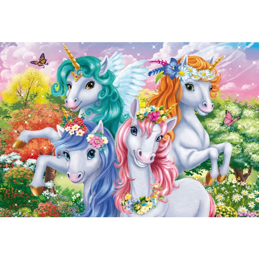 Einhorn-Schnappschus, 100 Teile, Grasfaser Kinderpuzzle