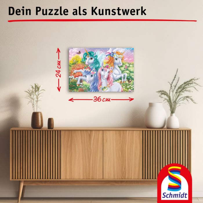 Einhorn-Schnappschus, 100 Teile, Grasfaser Kinderpuzzle