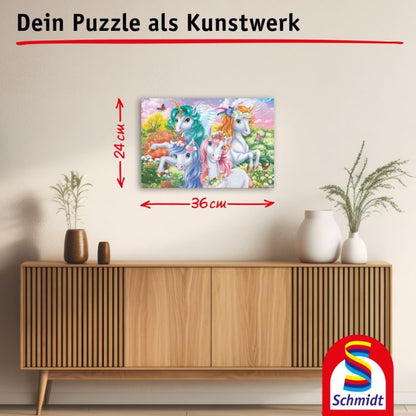 Einhorn-Schnappschus, 100 Teile, Grasfaser Kinderpuzzle
