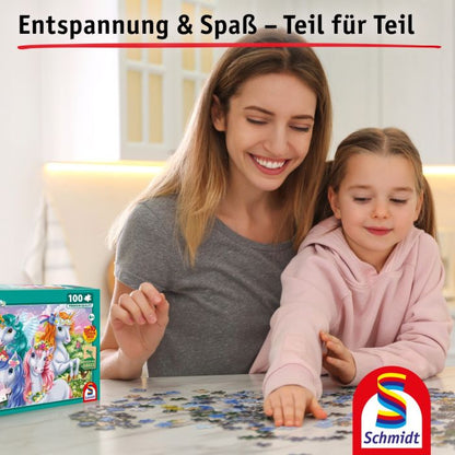 Einhorn-Schnappschus, 100 Teile, Grasfaser Kinderpuzzle
