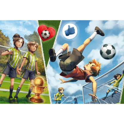 Die Fussballbande: Leons Fallrückzieher, 200 Teile, Grasfaser Kinderpuzzle