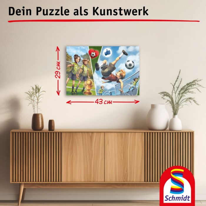 Die Fussballbande: Leons Fallrückzieher, 200 Teile, Grasfaser Kinderpuzzle