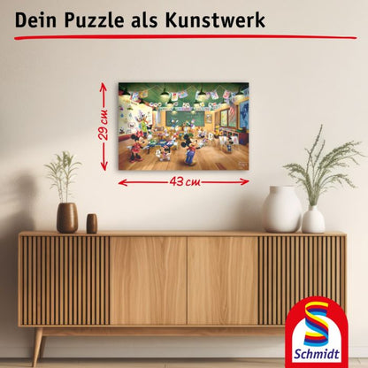 Thomas Kinkade Studios: Disney - Mickey and Minnie Schoolhouse, 200 Teile Puzzle