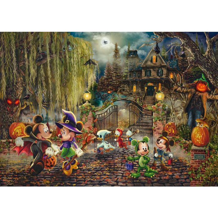 Thomas Kinkade Studios: Disney Dreams Collection - Mickey & Minnie Halloween Fun, 1.000 Teile Puzzle