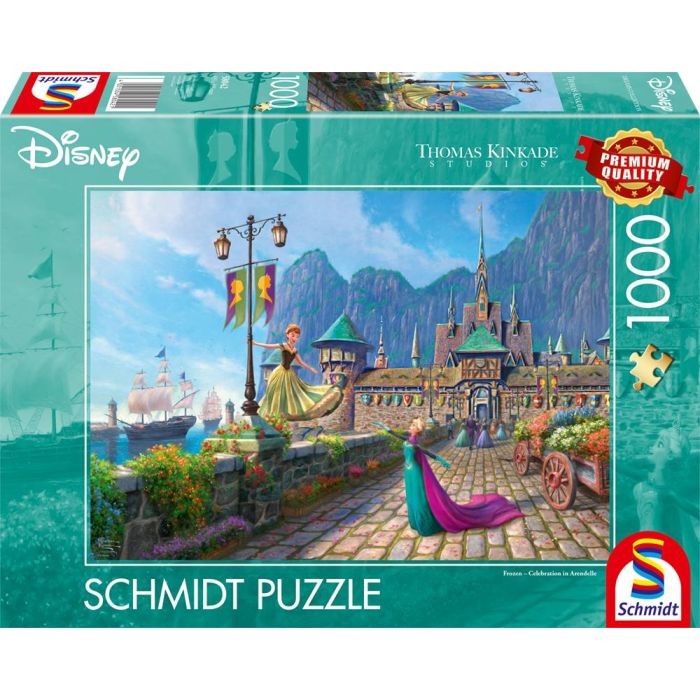 Thomas Kinkade Studios: Disney Dreams Collection - Frozen - Celebration in Arendelle, 1.000 Teile Puzzle