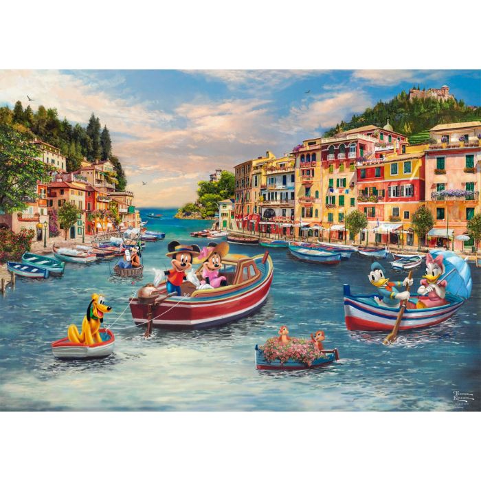 Thomas Kinkade Studios: Disney Dreams Collection - Mickey and Minnie in Italy, 1.000 Teile Puzzle