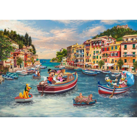 Thomas Kinkade Studios: Disney Dreams Collection - Mickey and Minnie in Italy, 1.000 Teile Puzzle