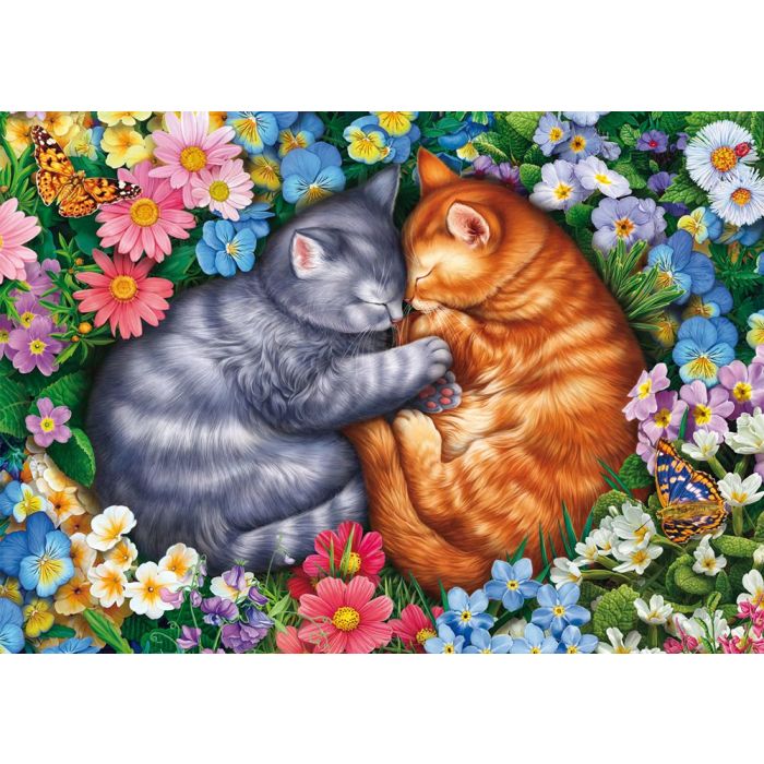 Schlafende Samtpfoten, 1.000 Teile Puzzle