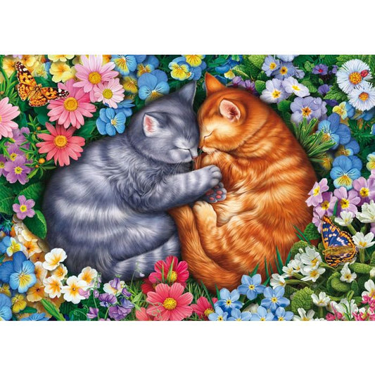 Schlafende Samtpfoten, 1.000 Teile Puzzle