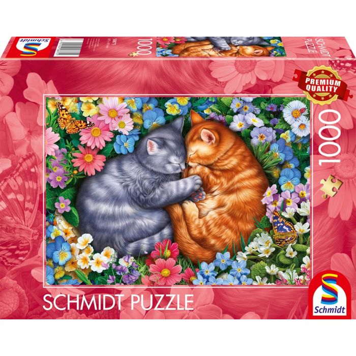 Schlafende Samtpfoten, 1.000 Teile Puzzle