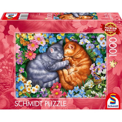 Schlafende Samtpfoten, 1.000 Teile Puzzle