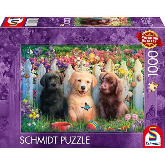 Süße Welpenszene, 1.000 Teile Puzzle