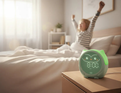 cloud-b Owlie Schlaftrainer | Magischer Wecker ab 3 Jahren