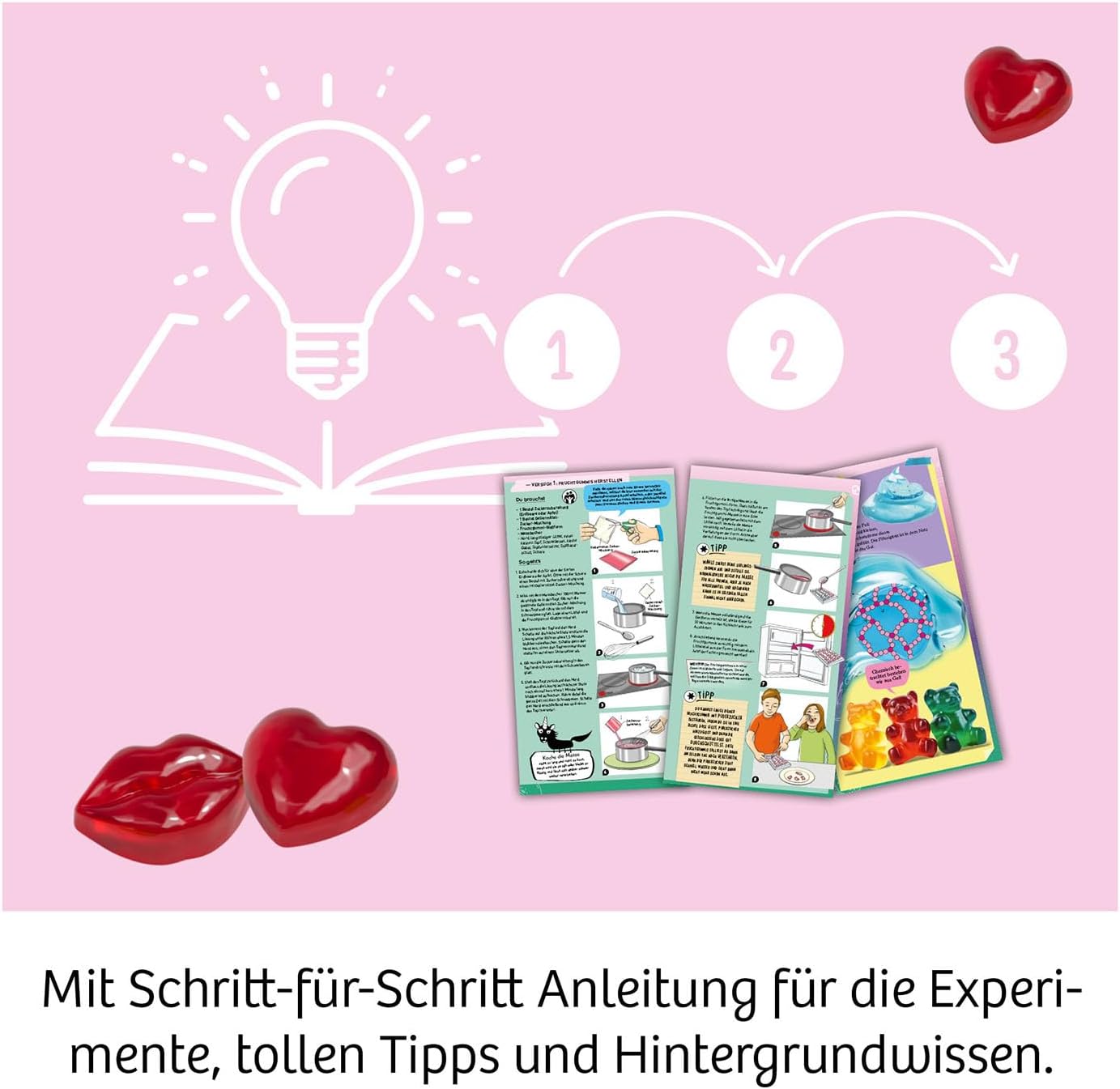 Kosmos Fruchtgummi-Labor Love & Hearts | DIY Gummibärchen ab 8 Jahren