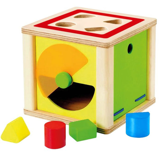 Varianto, Sotierbox, Sortier-und Steckspiel, verschiedene Formen aus Holz, 16 cm