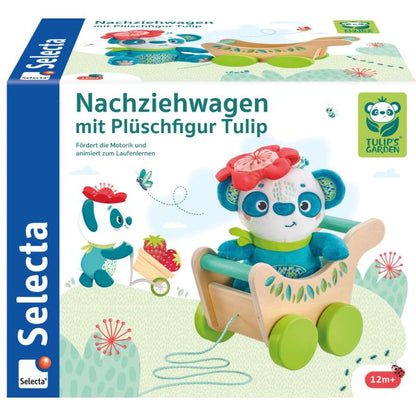 Selecta Tulips Garten: Nachziehwagen mit Plüschfigur Tulip