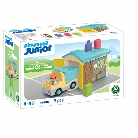 Playmobil JUNIOR: LKW mit Sortiergarage