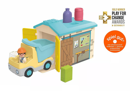 Playmobil JUNIOR: LKW mit Sortiergarage