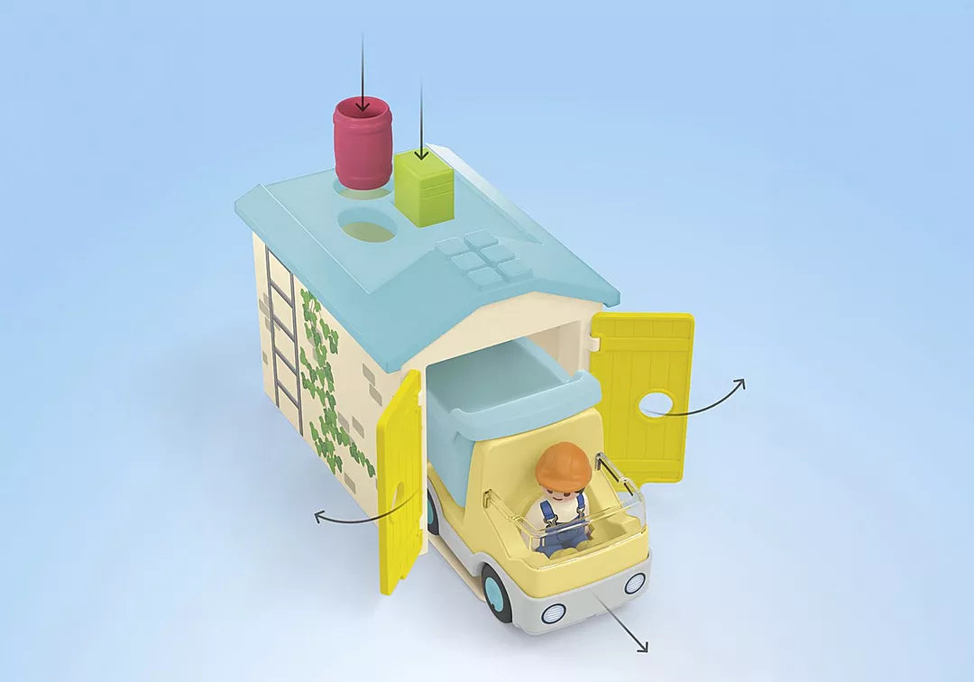 Playmobil JUNIOR: LKW mit Sortiergarage