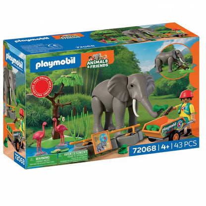 Playmobil Elefant mit Tierpfleger