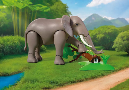 Playmobil Elefant mit Tierpfleger