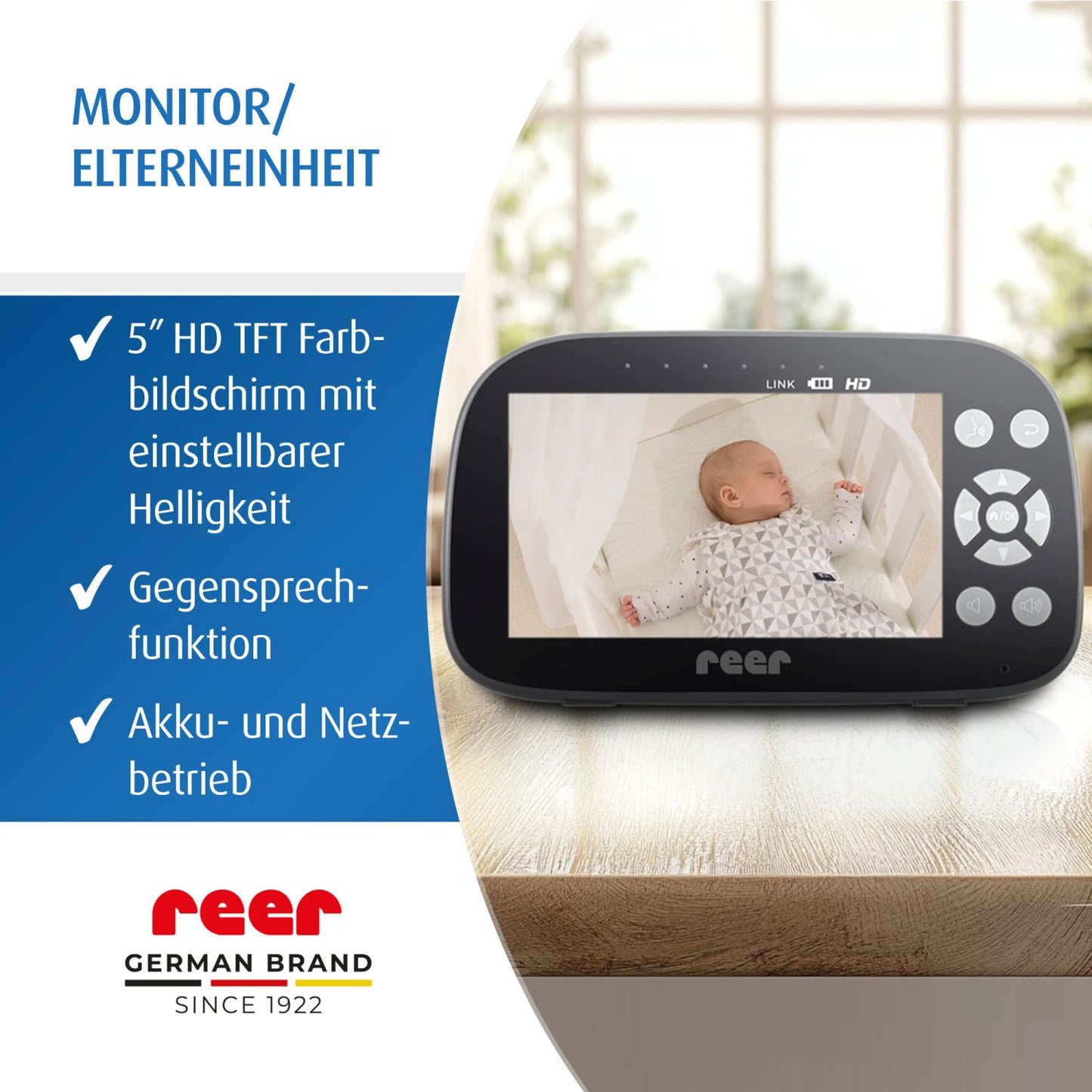 reer BabyCam Pro HD Move Video-Babyphone