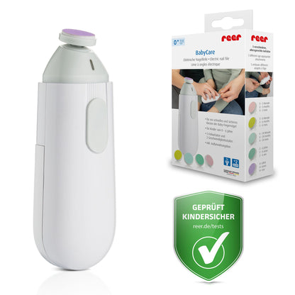 reer BabyCare Elektrische Nagelfeile - Sanfte Pflege für Baby-Nägel jeder Altersstufe