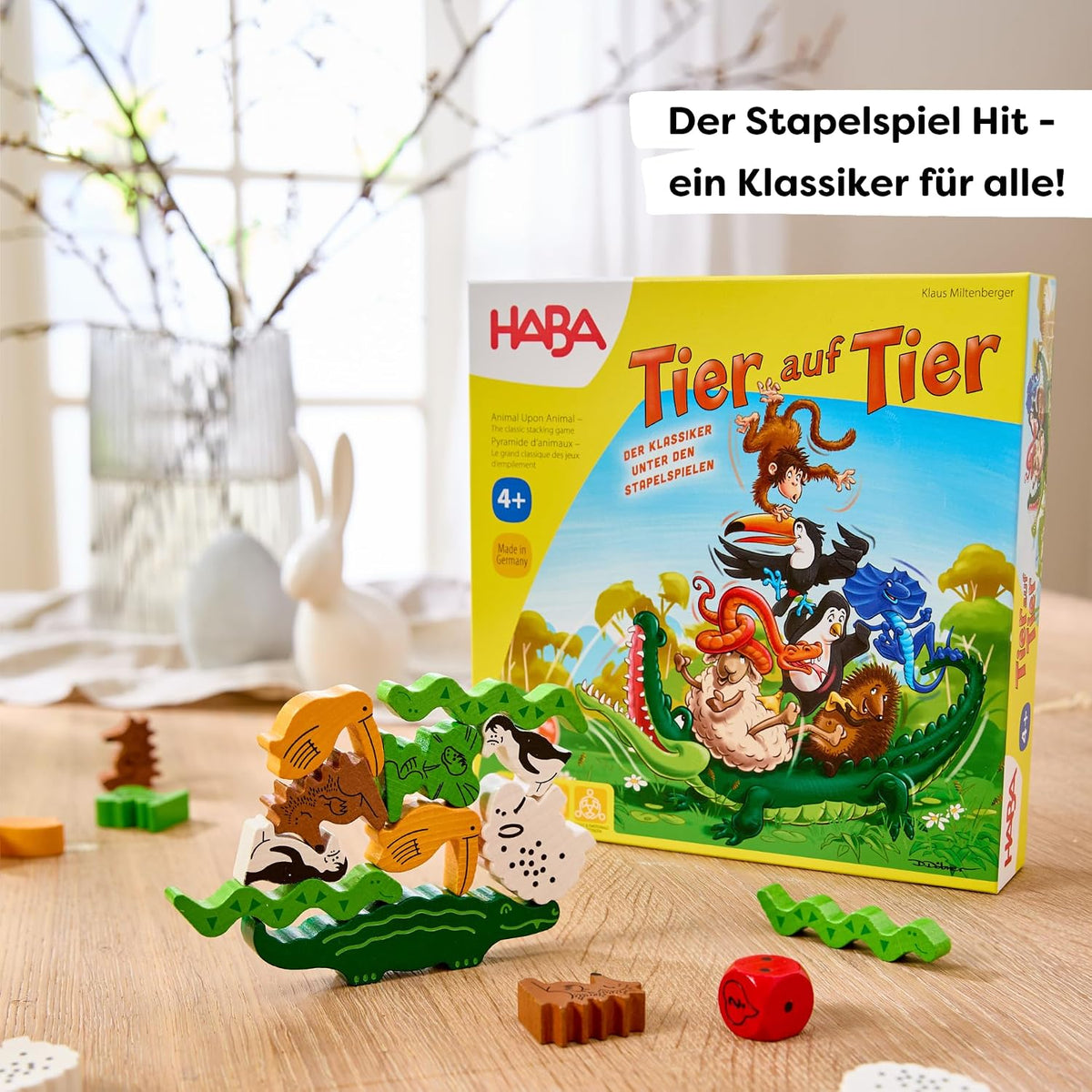 HABA Tier auf Tier – Klassisches Stapelspiel ab 4 Jahren