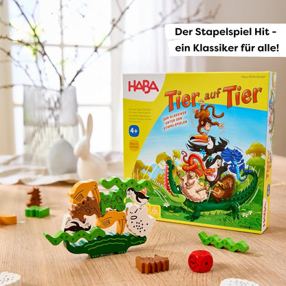 HABA Tier auf Tier – Klassisches Stapelspiel ab 4 Jahren