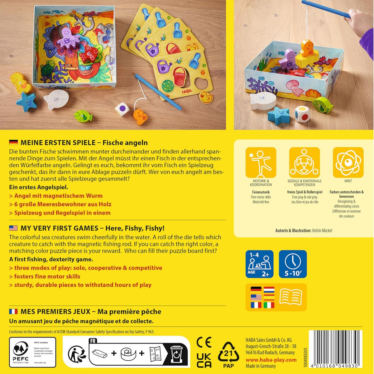 HABA Fische angeln – Meine ersten Spiele, Angelspiel ab 2 Jahren