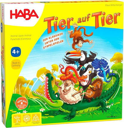 HABA Tier auf Tier – Klassisches Stapelspiel ab 4 Jahren