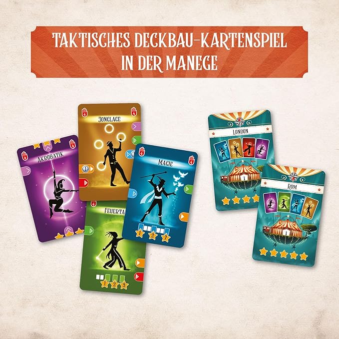 Kosmos Der Wanderzirkus | Deckbau-Kartenspiel ab 10 Jahren