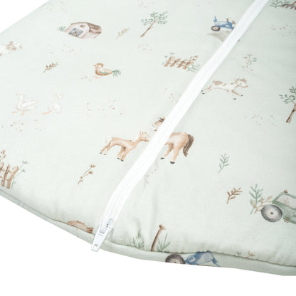 Schlafsack Jersey – Detailansicht Farm