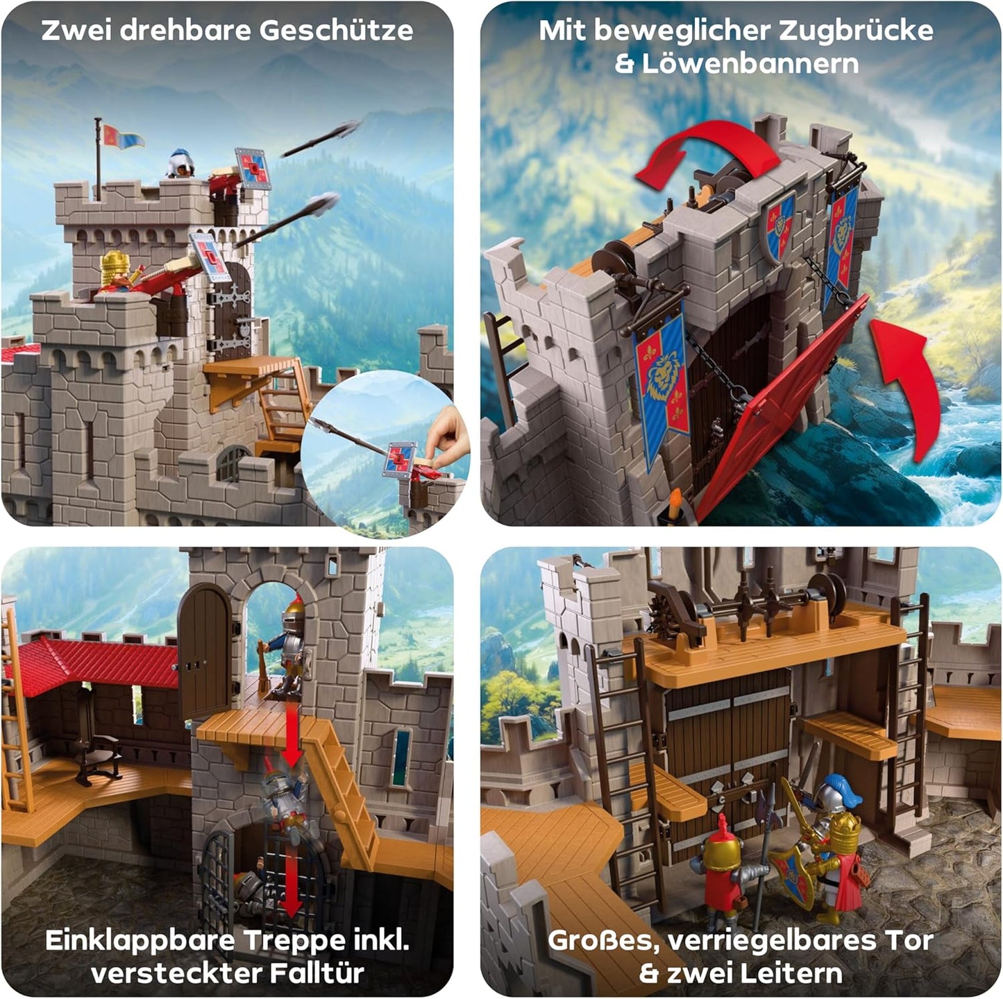 Playmobil Große Löwenritterburg | Ritterburg ab 4 Jahren | HerzEcke