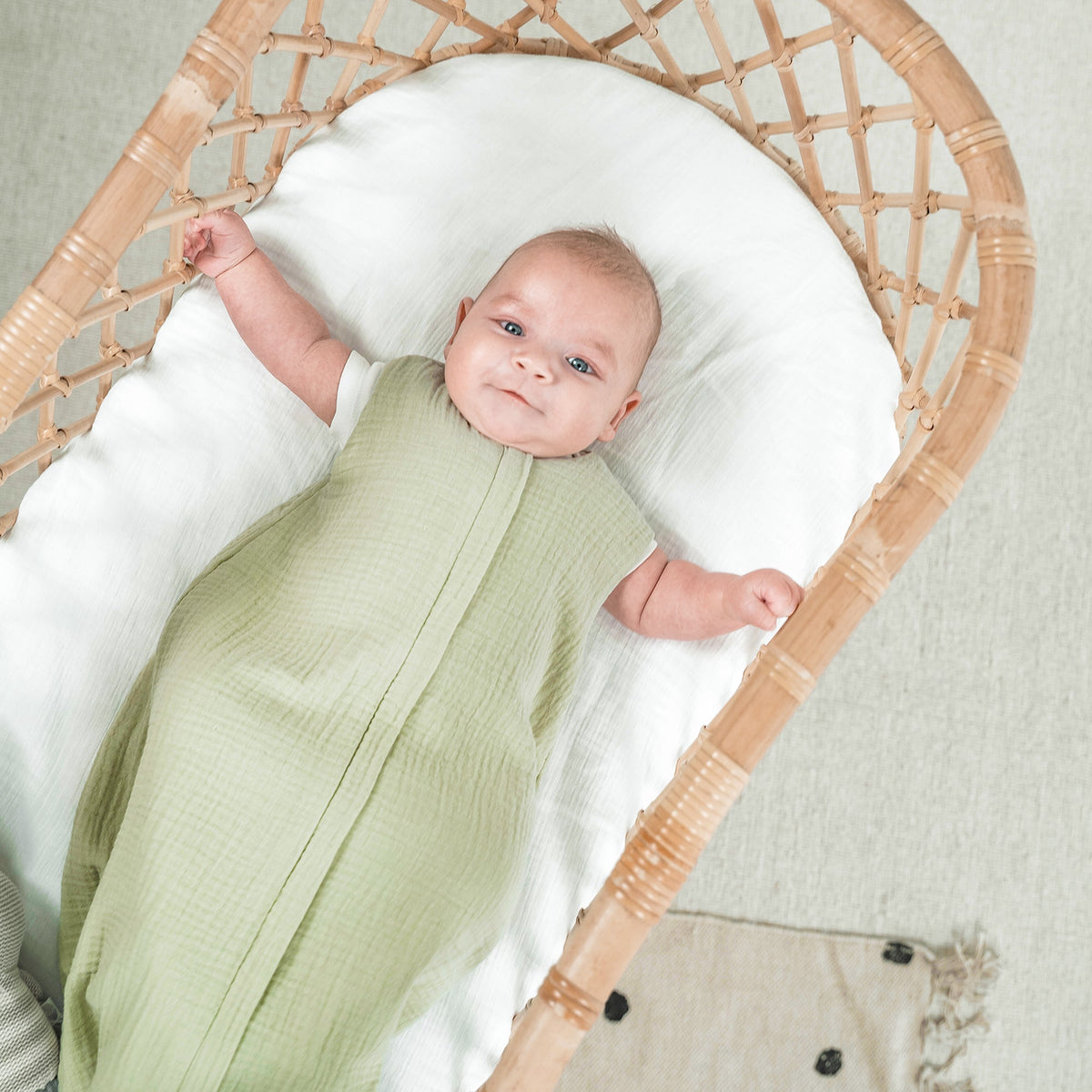 Sommerschlafsack Musselin, Lime