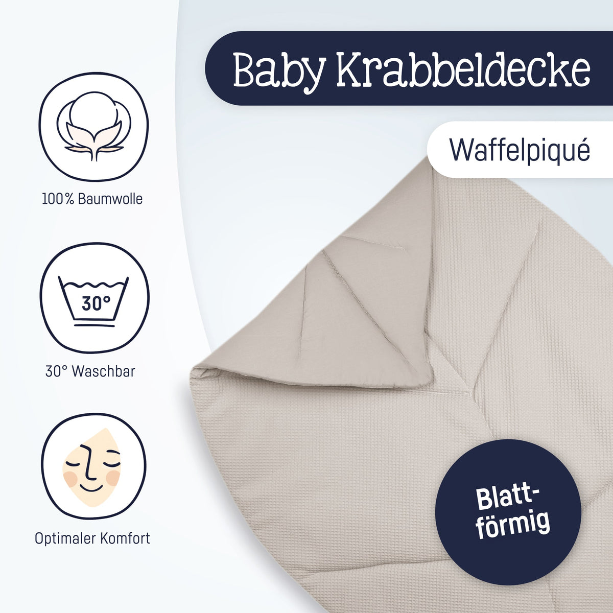 Julius Zöllner Krabbeldecke Blatt, Seashell