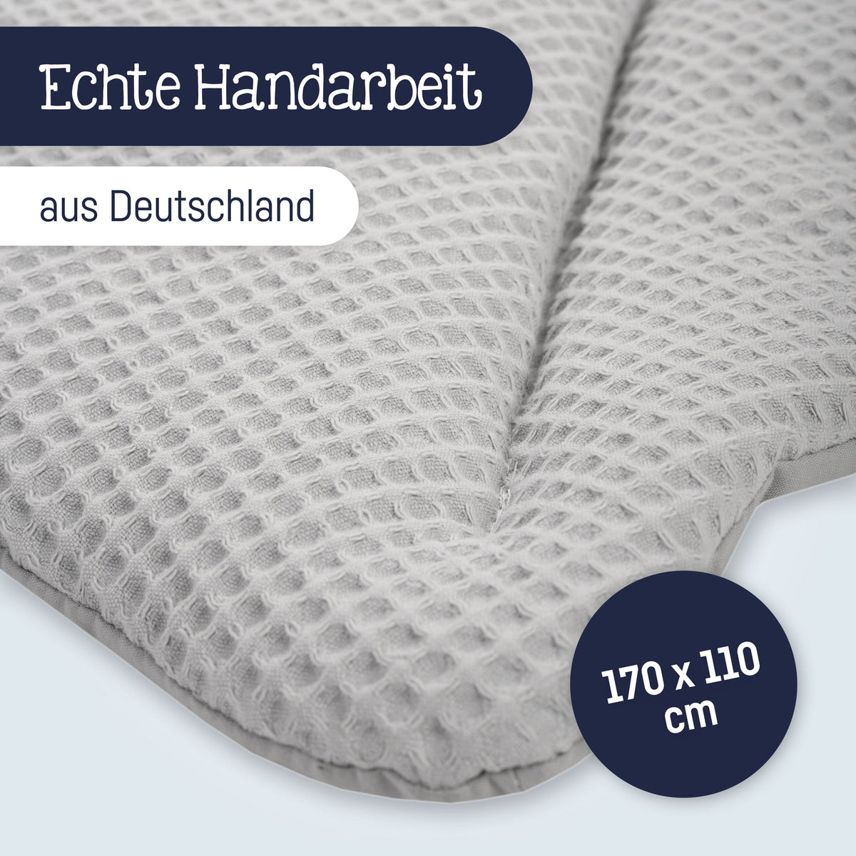 Julius Zöllner Krabbeldecke Blatt, Light Grey