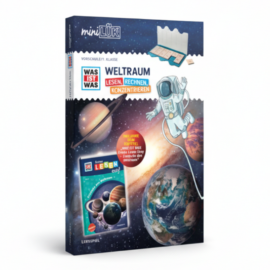 miniLÜK Vorschule/1. Klasse - miniLÜK-Set WAS IST WAS WELTRAUM — Lesen, Rechnen, Konzentrieren