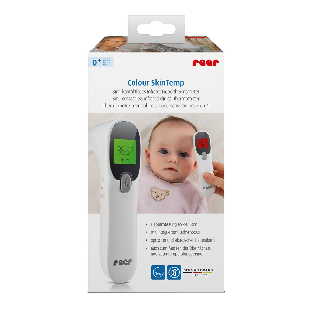 reer Colour SkinTemp 3in1 kontaktloses Infrarot-Fieberthermometer