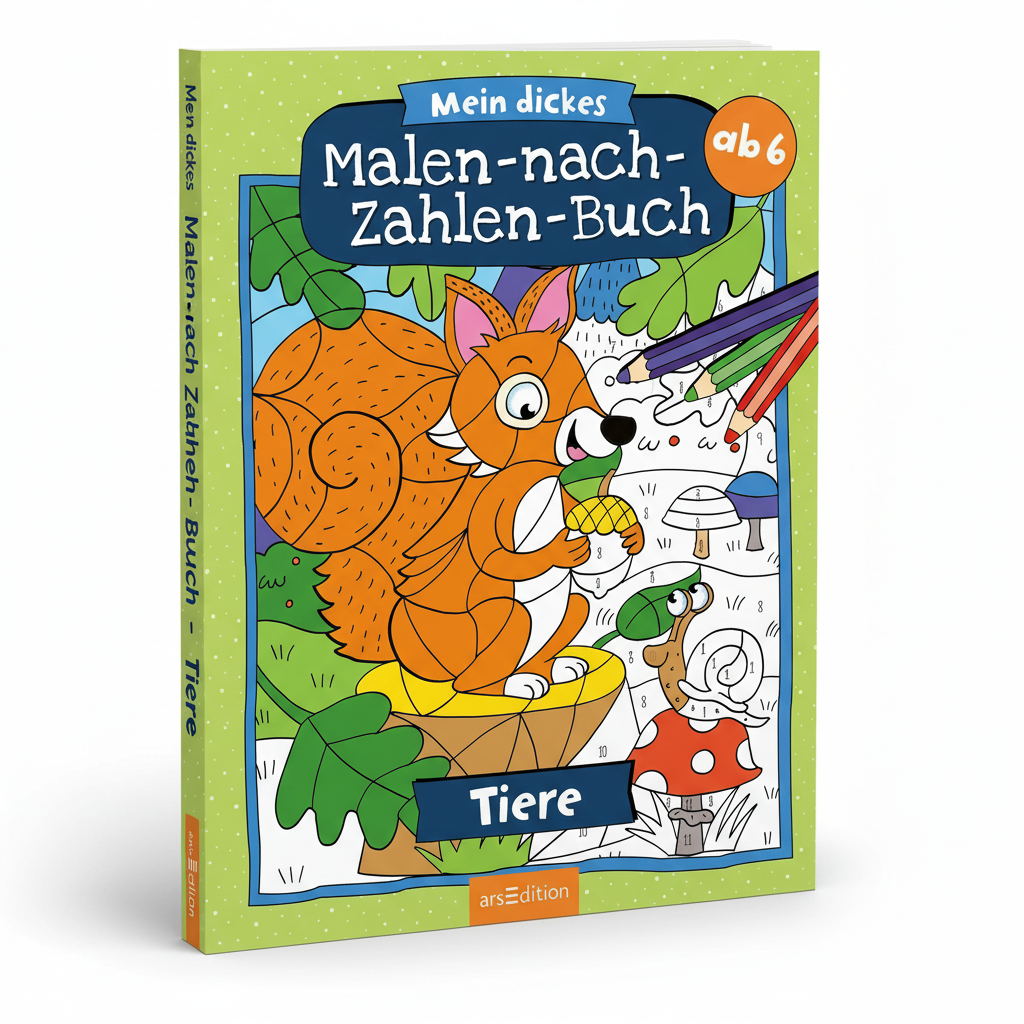 Mein dickes Malen-nach-Zahlen-Buch – Tiere