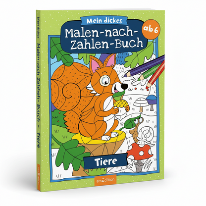 Mein dickes Malen-nach-Zahlen-Buch – Tiere